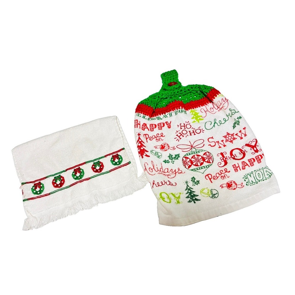VTG Christmas Kitchen Hanging Towel & Cannon Hand Towel
